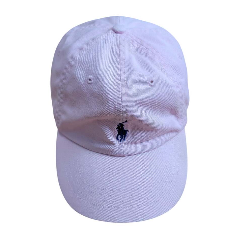 Polo Ralph Lauren Pink Strapback Hat Pony Logo Chino Cotton Baseball Cap One